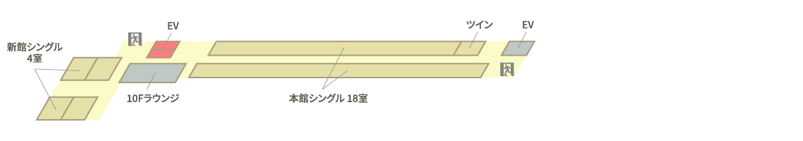 10F Guest Room Floor map