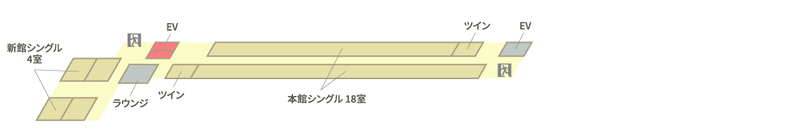 5F - 9F Guest Room Floor map