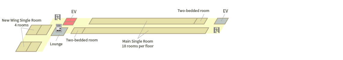 5F - 9F Guest Room Floor map